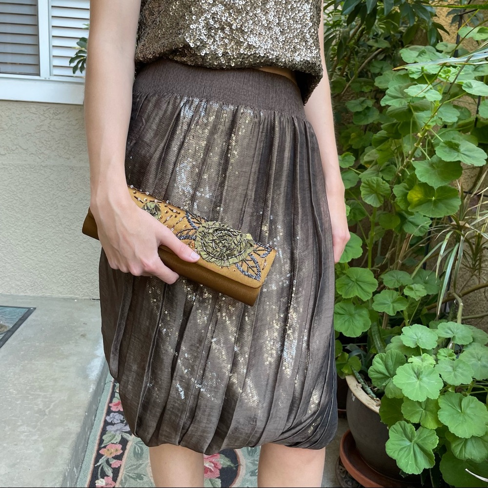 New vintage bronze satin purse/clutch - Picture 5 of 16